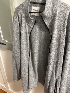 Sonoma Goods For Life Mens 4XB Gray Full Zip Fleece Sweater Jacket Big & Tall